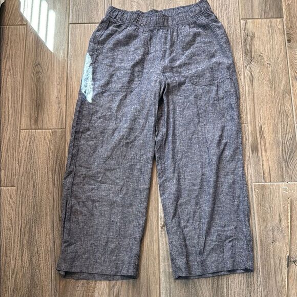 Jones New York Linen Blend‎ crop Pants with pockets size medium Blue - Picture 2 of 10